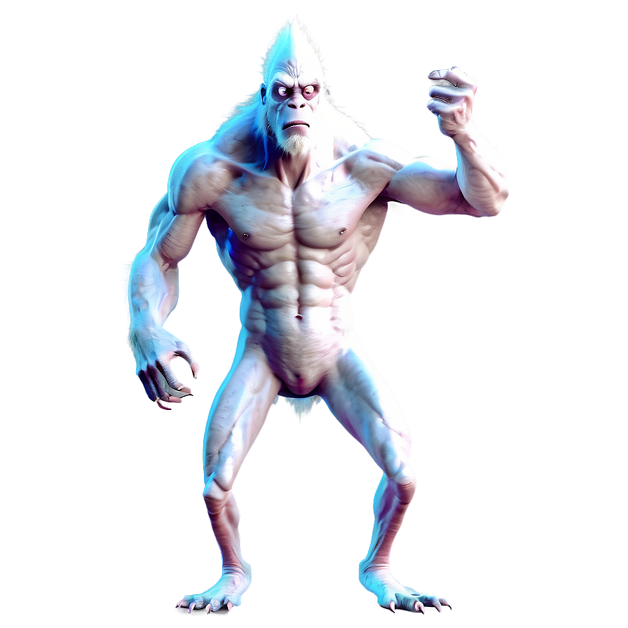 White Monster For Animation Png 06212024 PNG