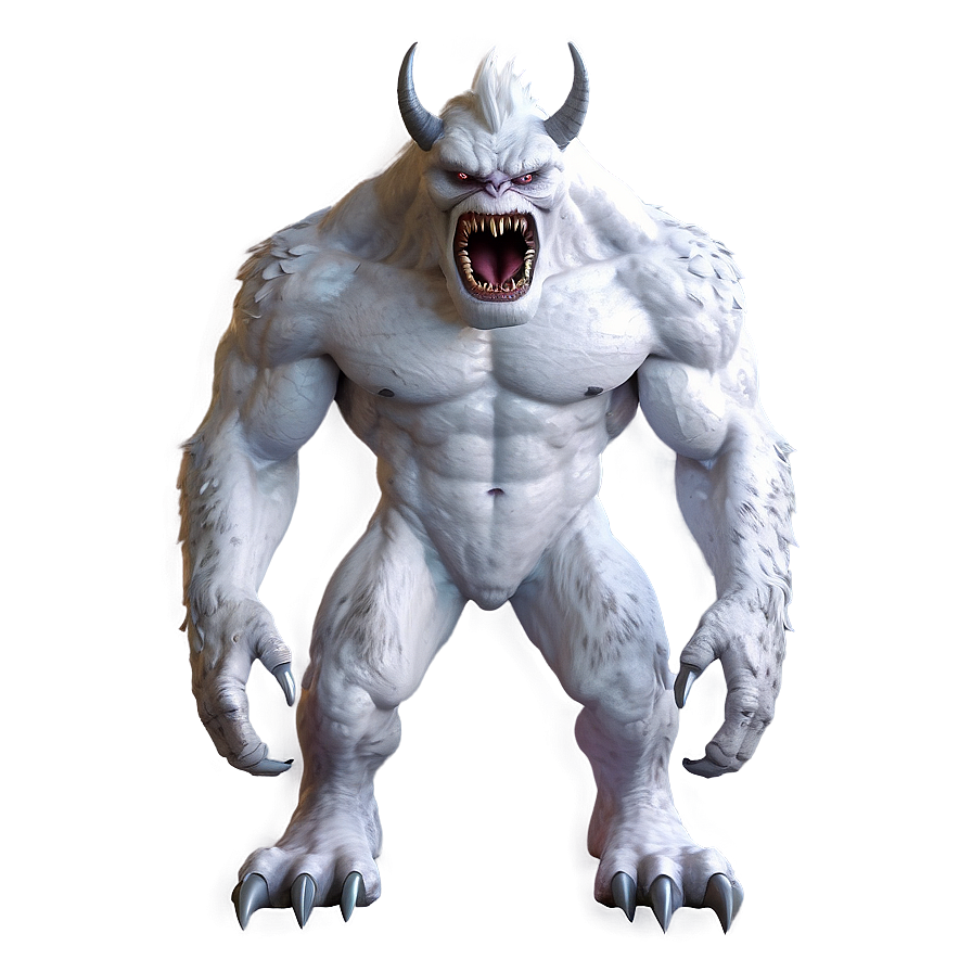 White Monster For Animation Png 71 PNG
