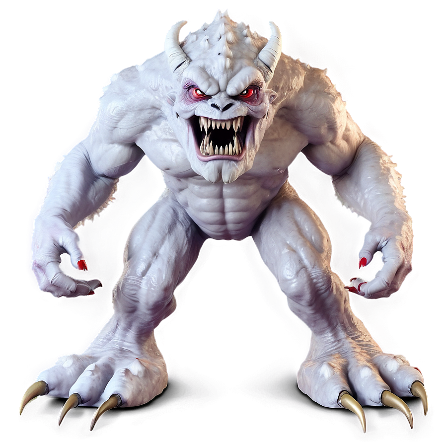 White Monster For Animation Png Cny65 PNG