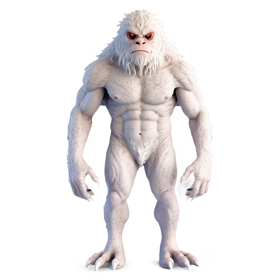 White Monster For Decoration Png 06212024 PNG