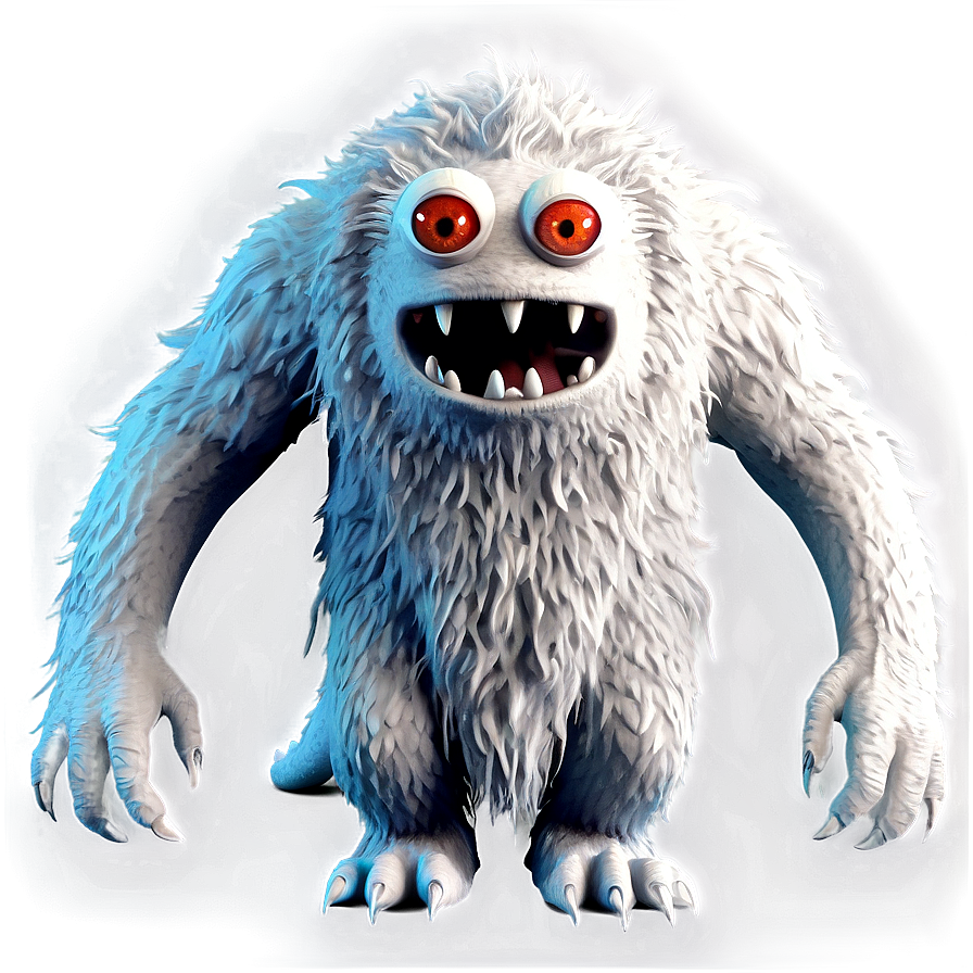 White Monster For Design Png 06212024 PNG
