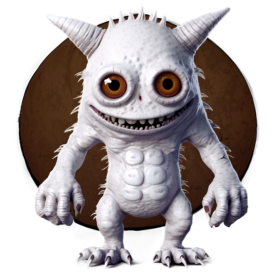 White Monster For Design Png Vvh PNG