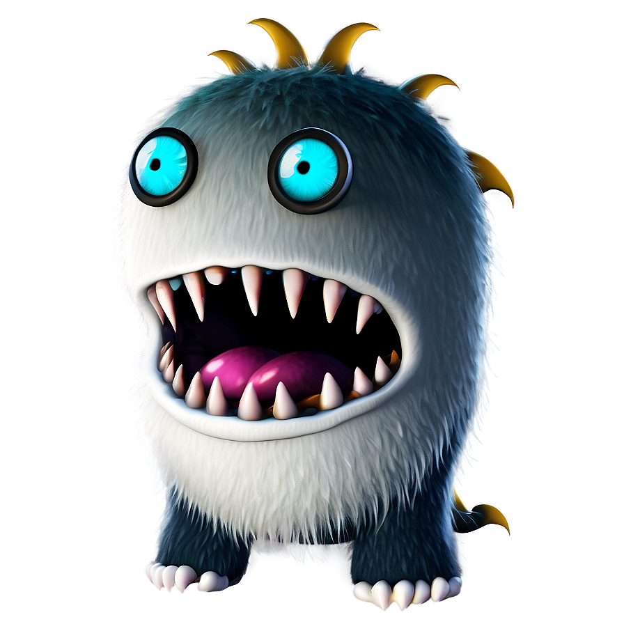 White Monster For Halloween Png 39 PNG