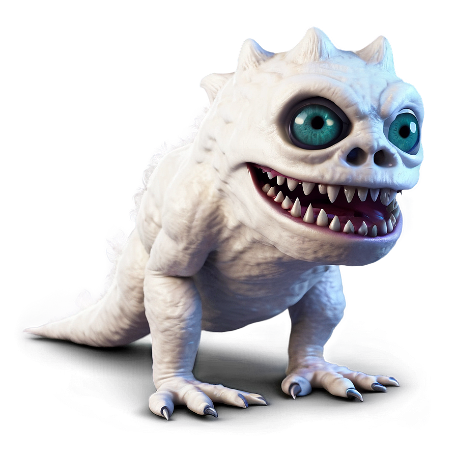 White Monster For Halloween Png Vtu74 PNG