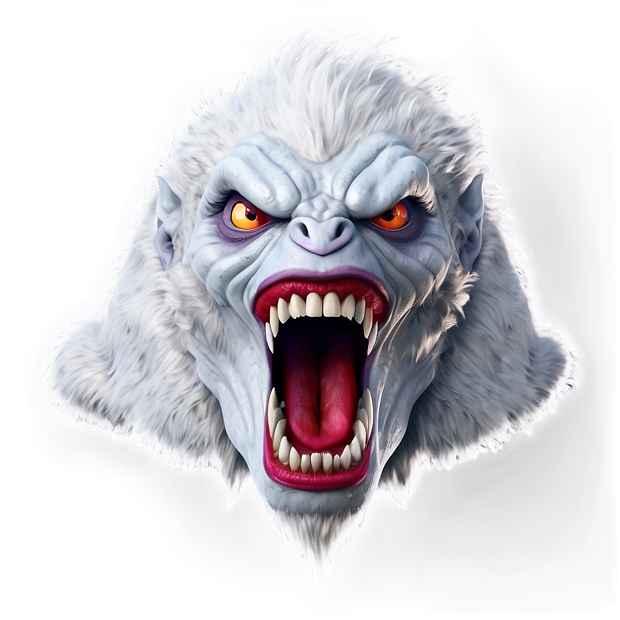 White Monster For Logo Png Hfe PNG