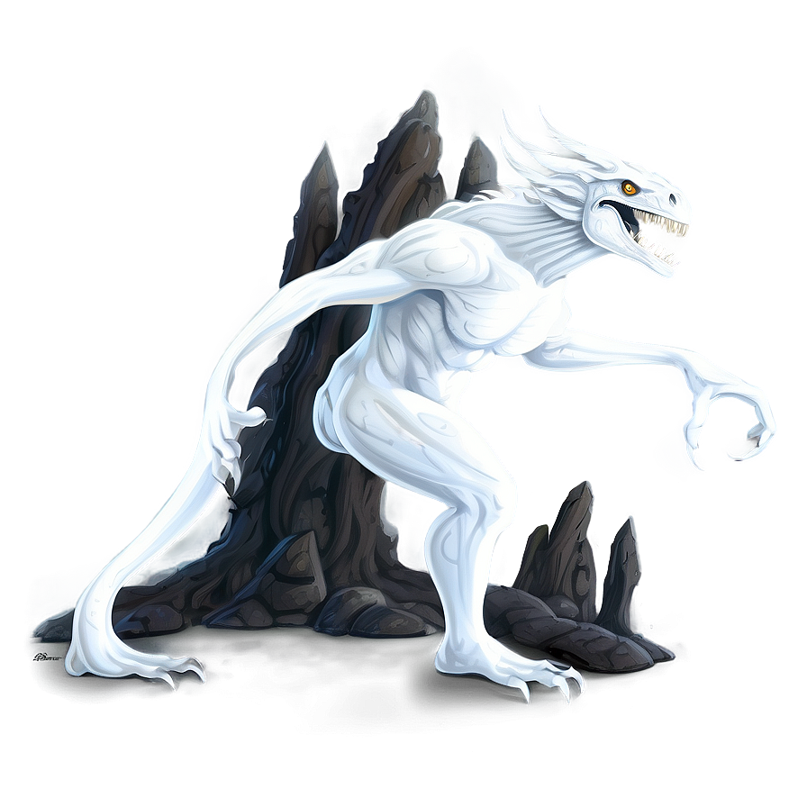 White Monster From Mythology Png Kqo PNG
