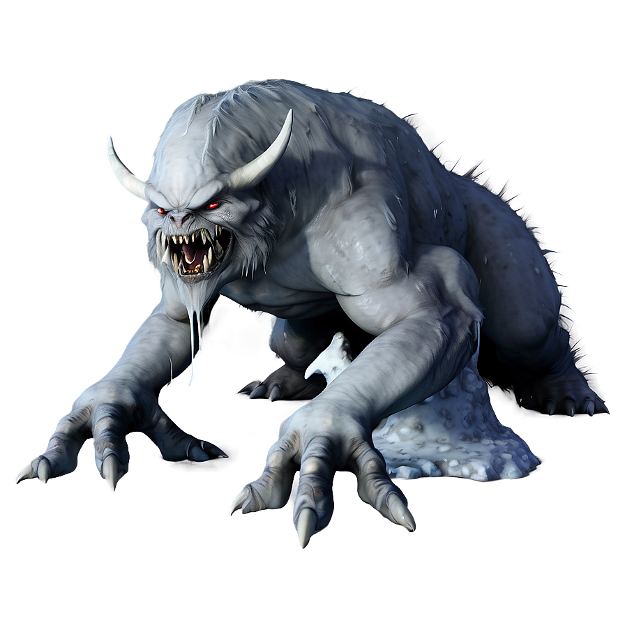 White Monster In Snow Png 42 PNG