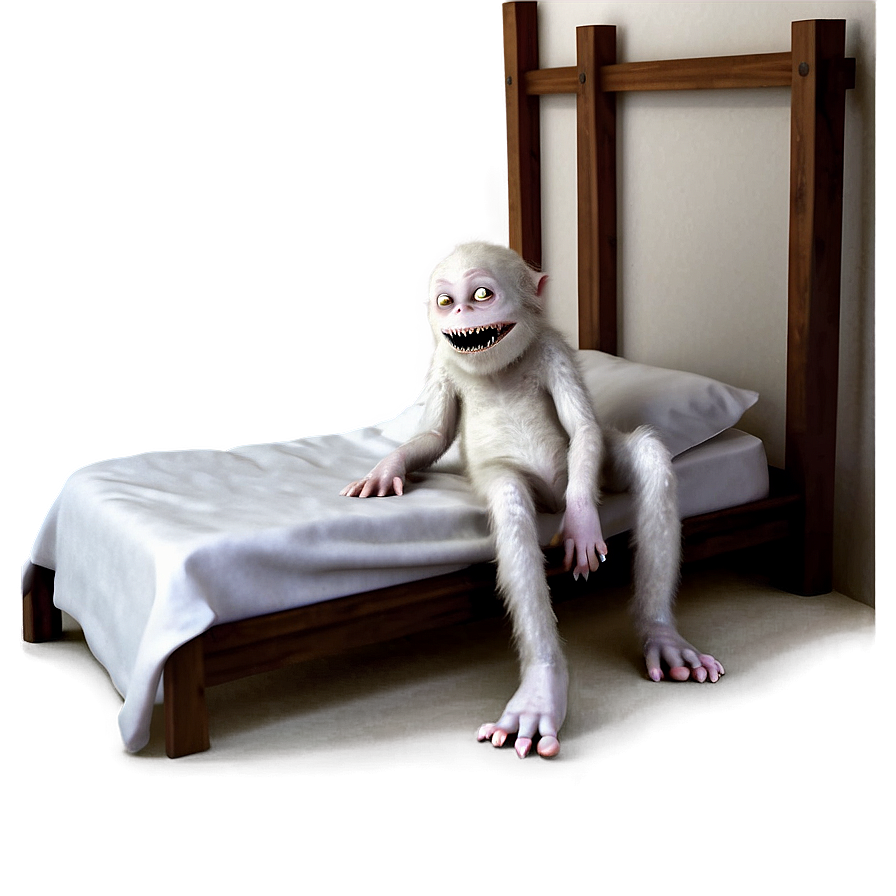 White Monster Under Bed Png Bpf74 PNG