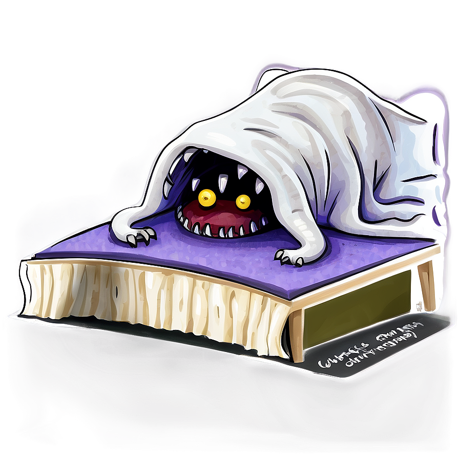 White Monster Under Bed Png Jmg30 PNG