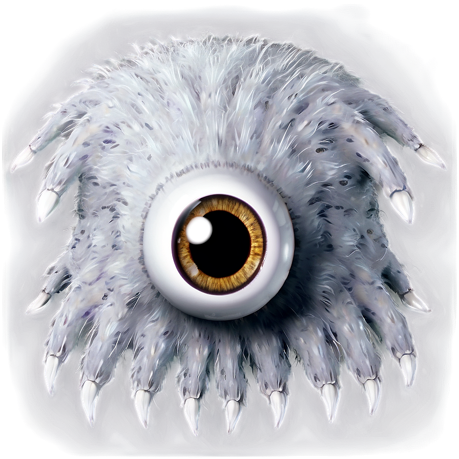 White Monster With Eyes Png 45 PNG