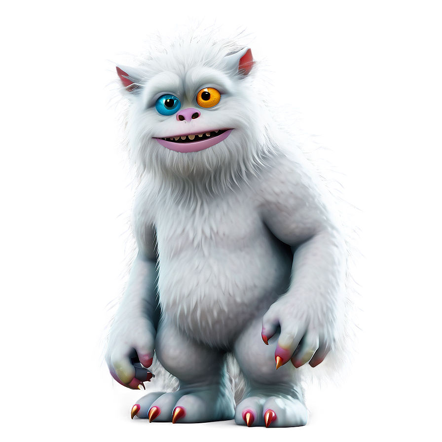 White Monster With Fur Png 06212024 PNG