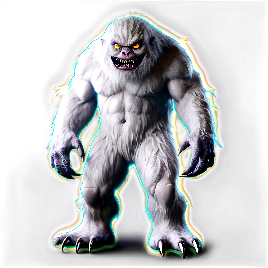 White Monster With Glow Png Fui84 PNG