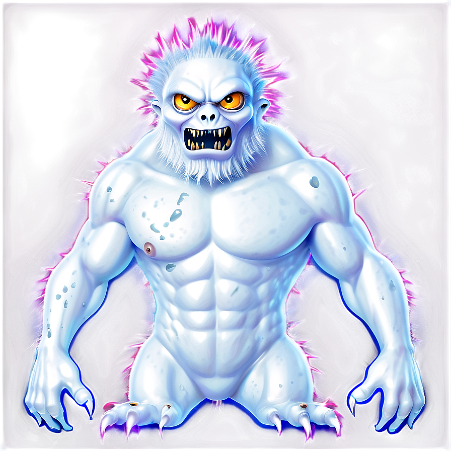 White Monster With Glow Png Kgv86 PNG