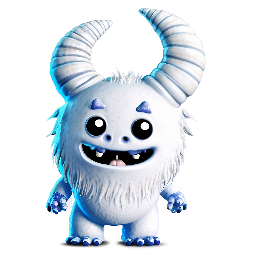 White Monster With Horns Png 11 PNG