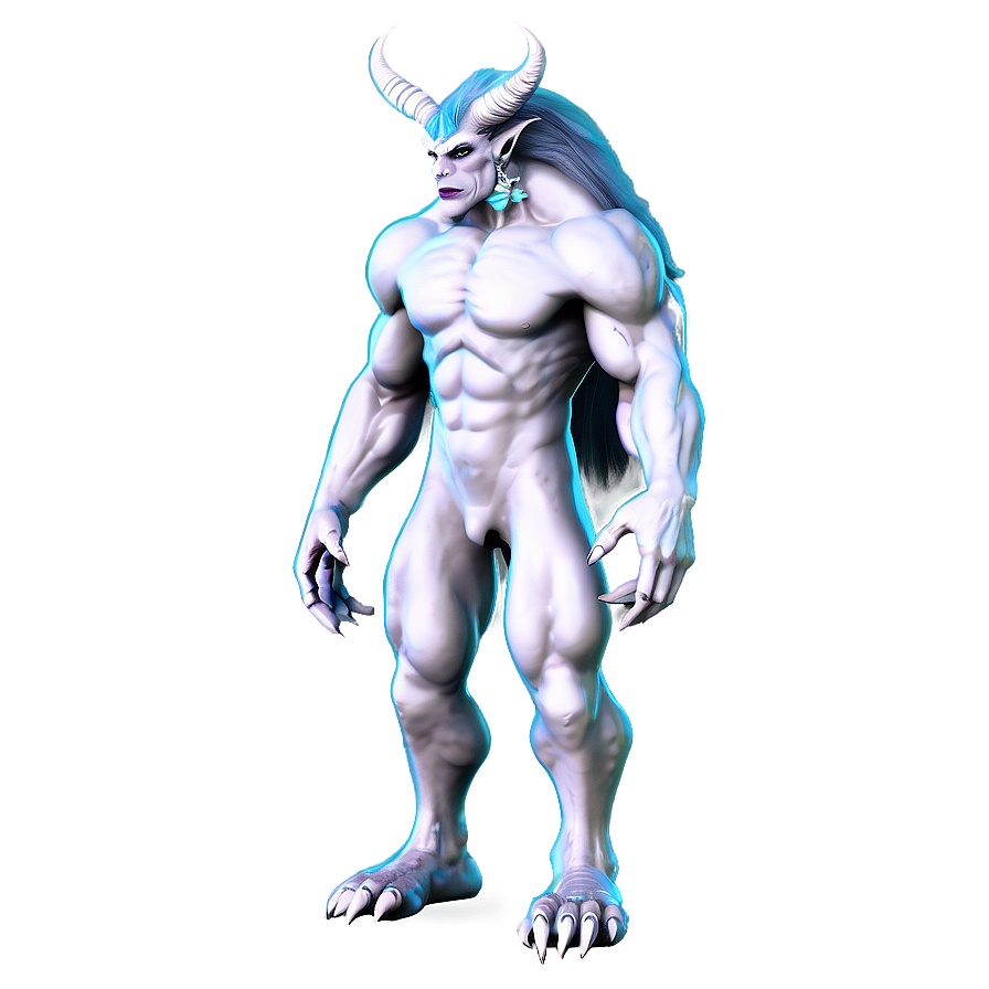 White Monster With Horns Png Uol41 PNG