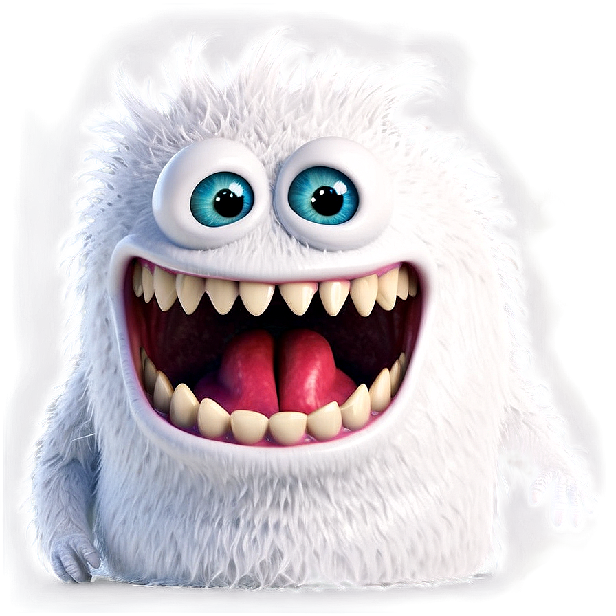 White Monster With Smile Png 51 PNG