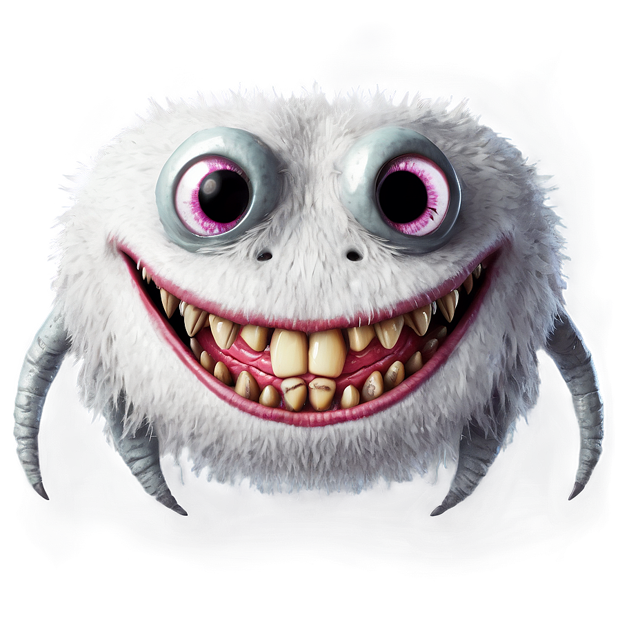 White Monster With Smile Png Goh94 PNG