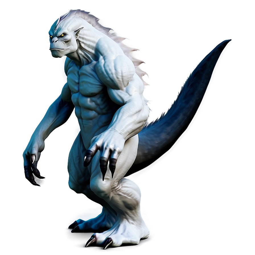 White Monster With Tail Png 13 PNG