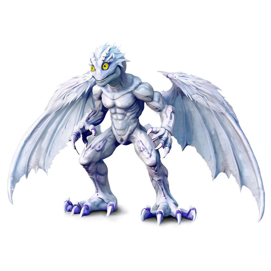 White Monster With Wings Png 98 PNG