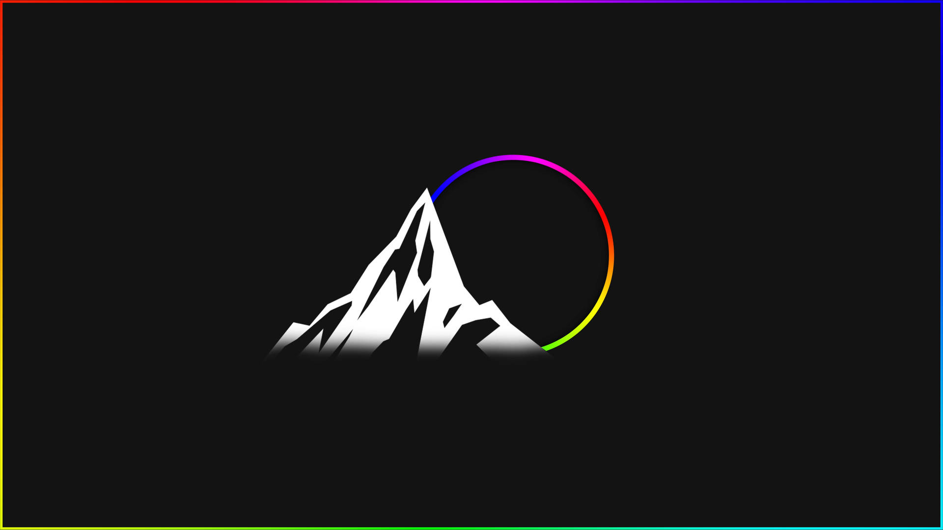 Hvidt bjerg RGB 4K baggrund Wallpaper