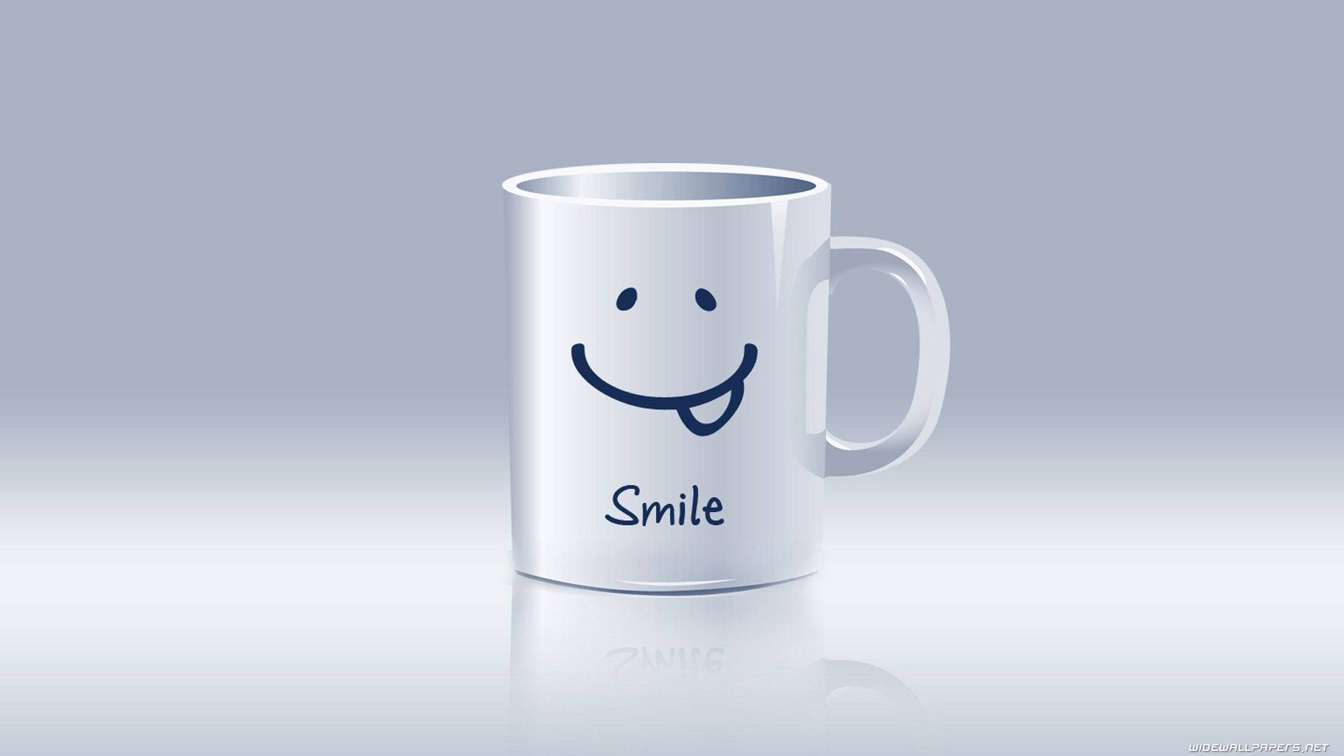 White Mug Wide Smile