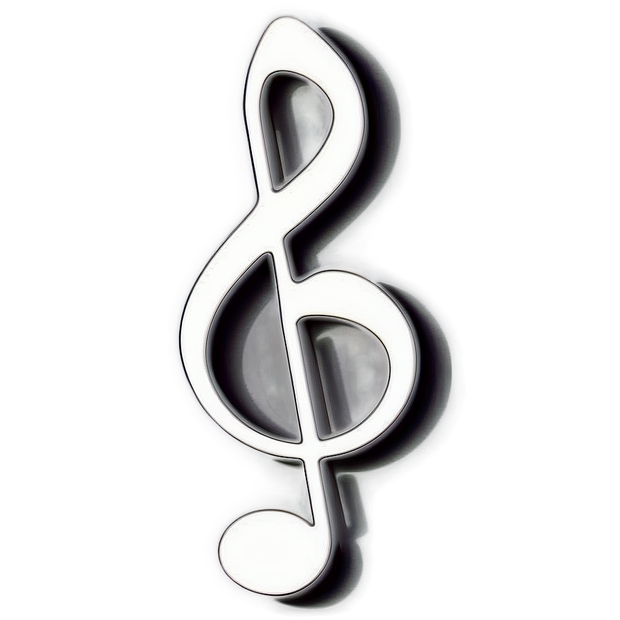 White Music Note Doodle Png Ewo PNG