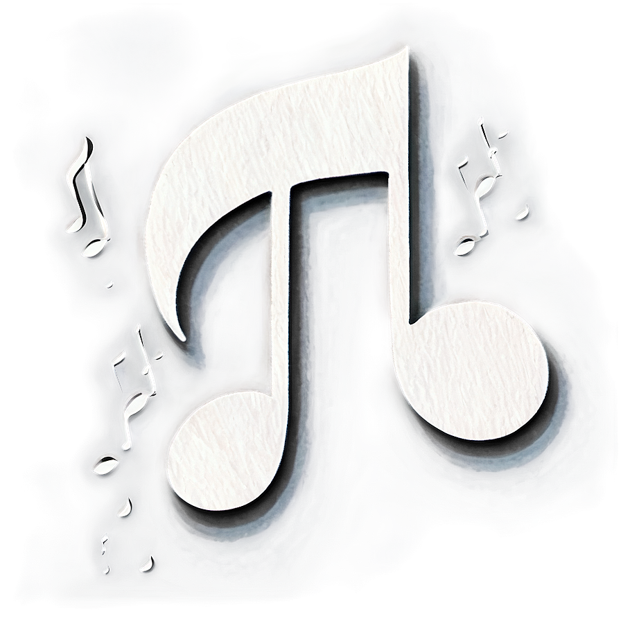 White Music Note Watercolor Png Uhl PNG