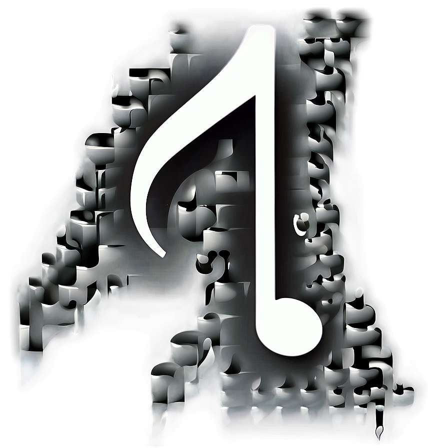 White Music Note With Effects Png 48 PNG