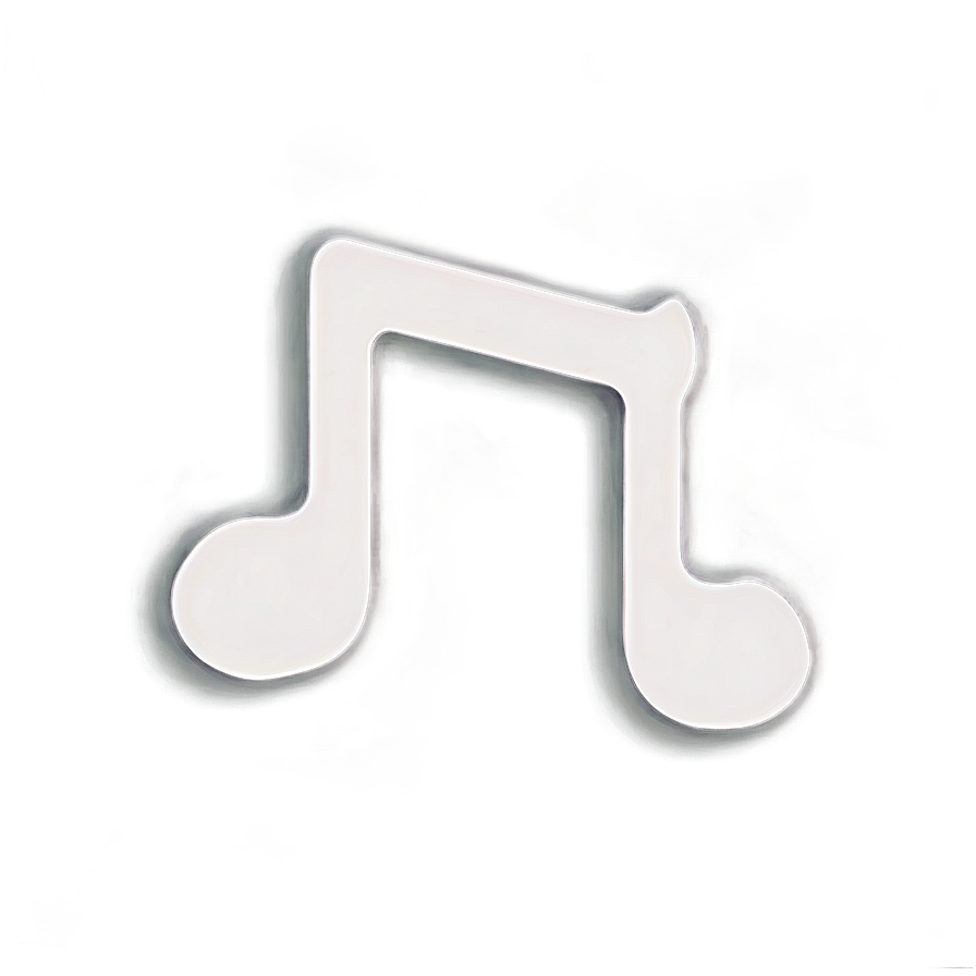 White Music Note With Transparent Background Png Uln PNG