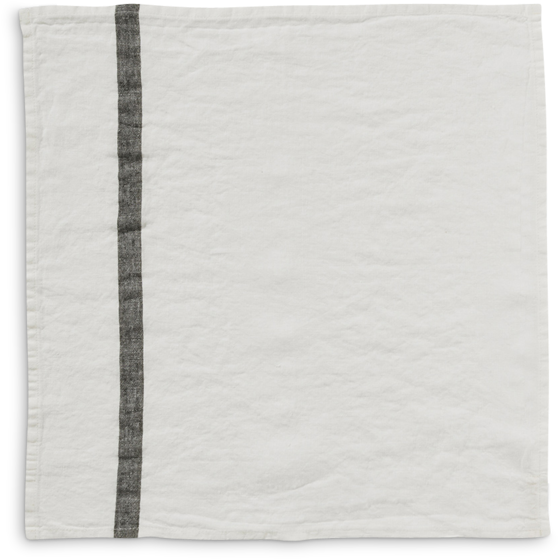 White Napkinwith Single Stripe PNG