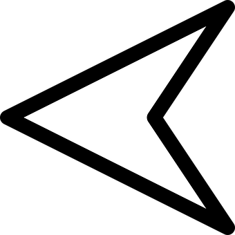 White Navigation Arrow Icon PNG