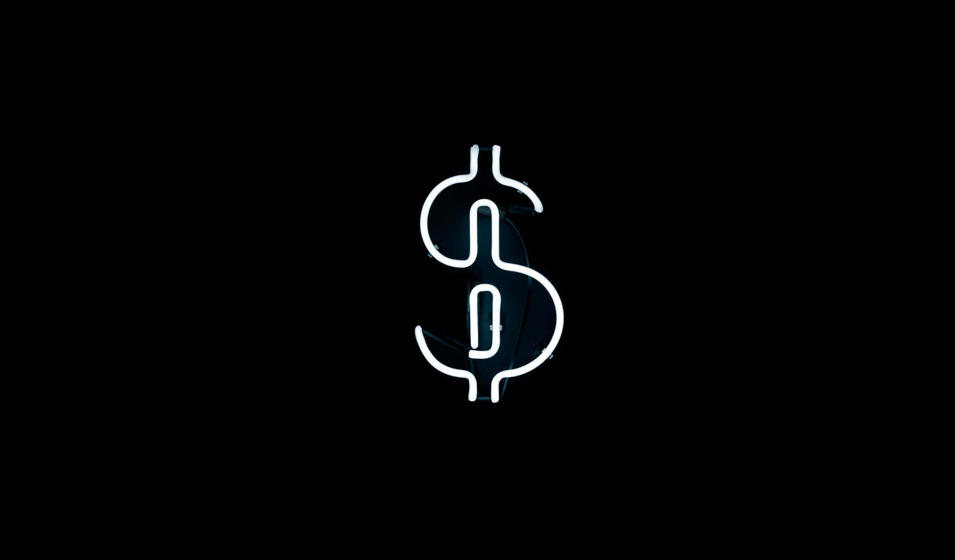 En dollar tegn vises på en sort baggrund Wallpaper