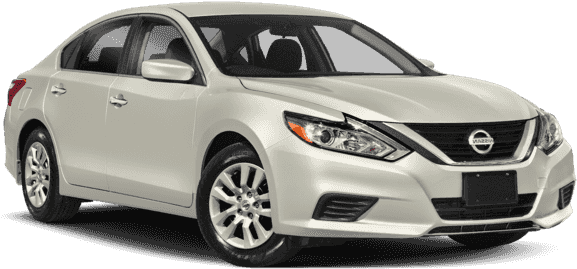 White Nissan Sedan Profile View PNG