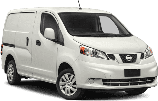 White Nissan Van Profile View PNG