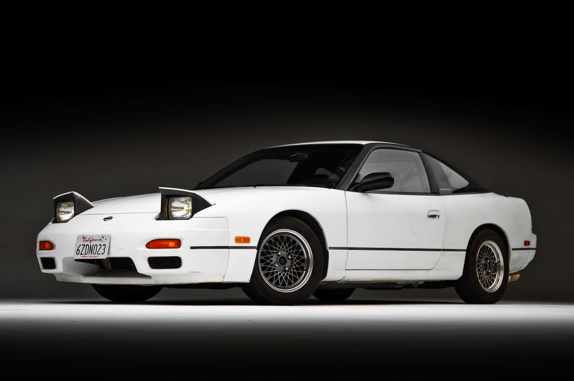 White Nissan240sx Side Profile Wallpaper