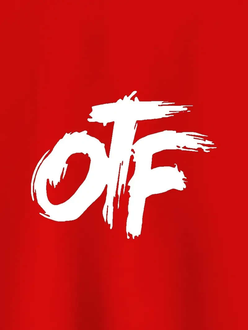 White O T F Logo Red Background Wallpaper