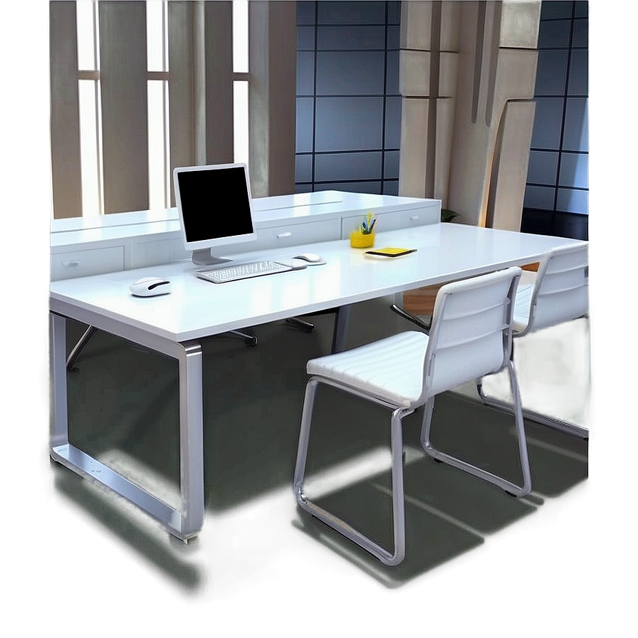 White Office Desk Png Sig PNG