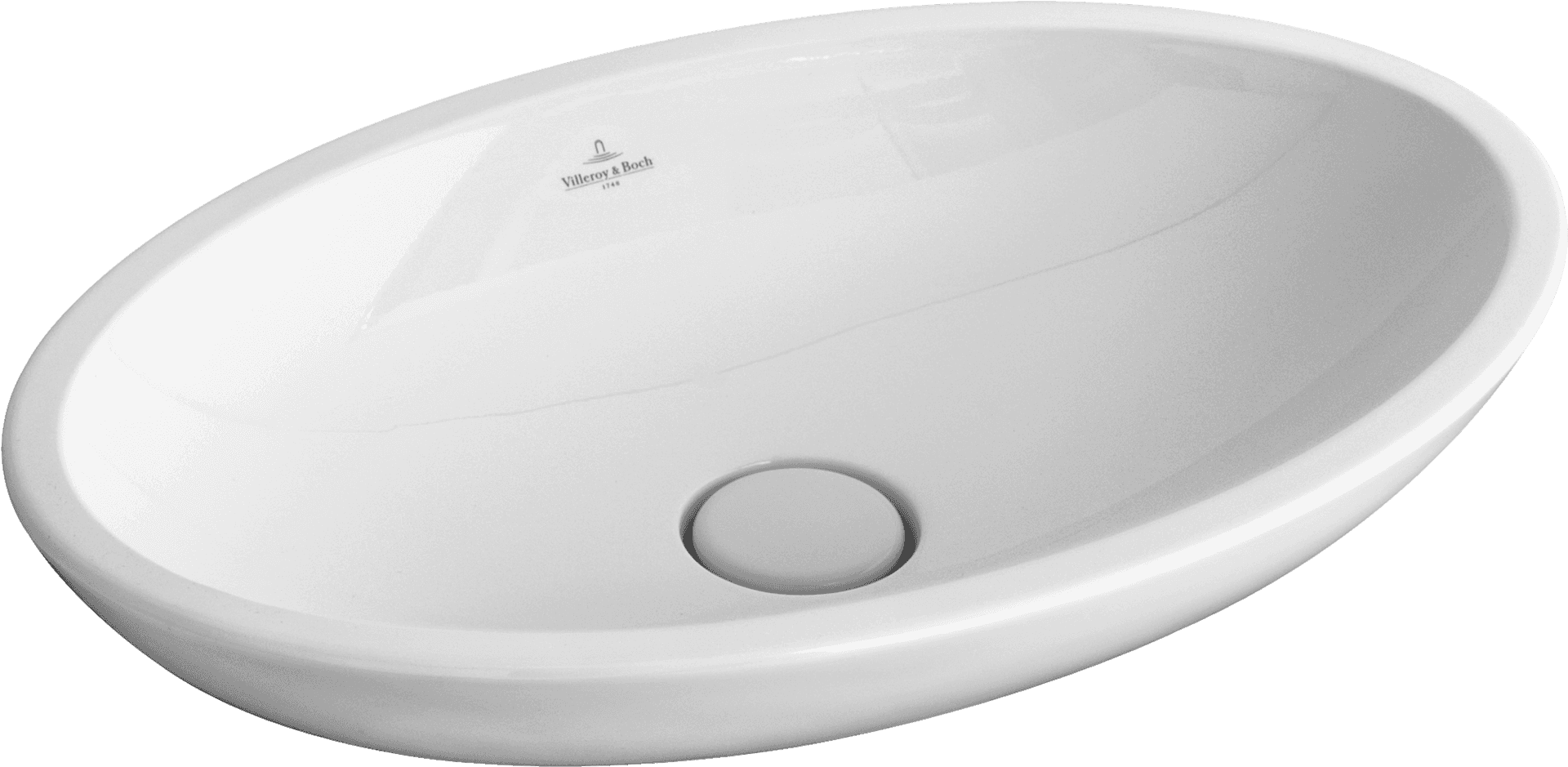 White Oval Bathroom Sink PNG