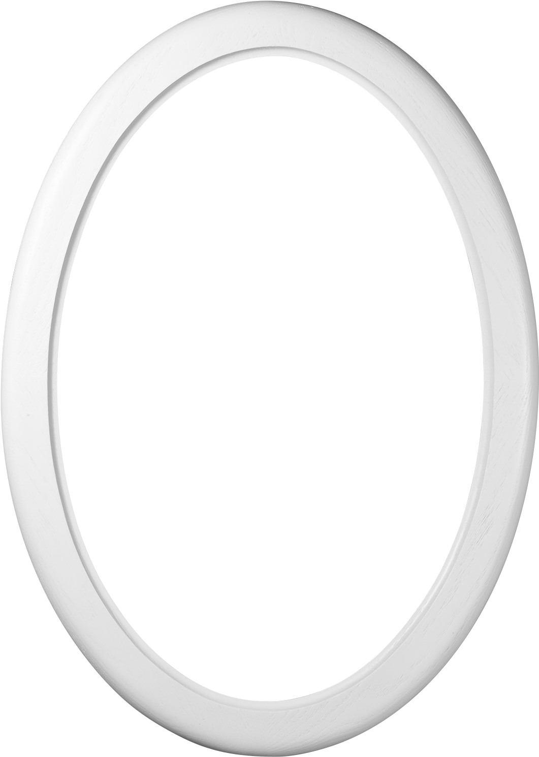 White Oval Frameon Plain Background PNG