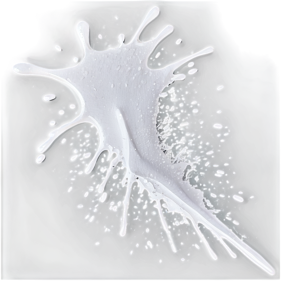 White Paint Splatter C PNG