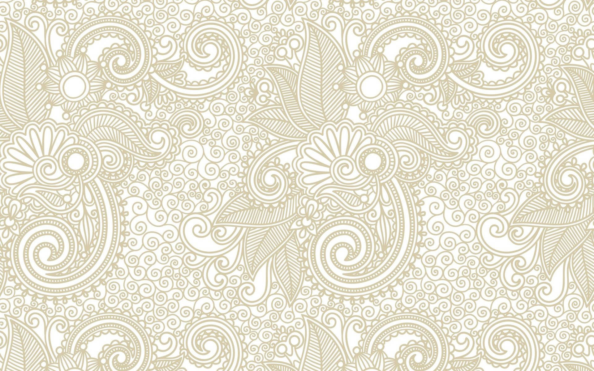White Paisley Cool Pattern Wallpaper