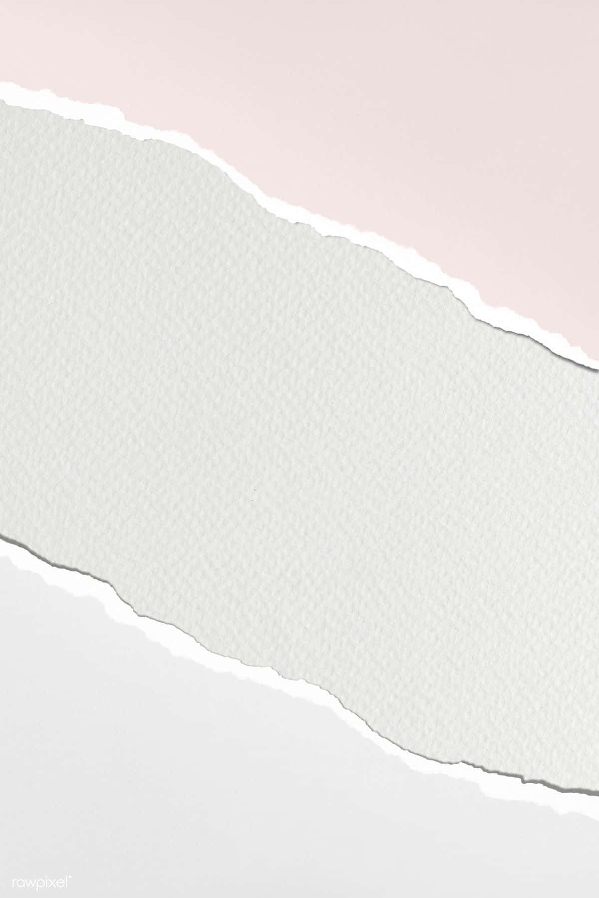 A White Paper With A Pink And White Background
