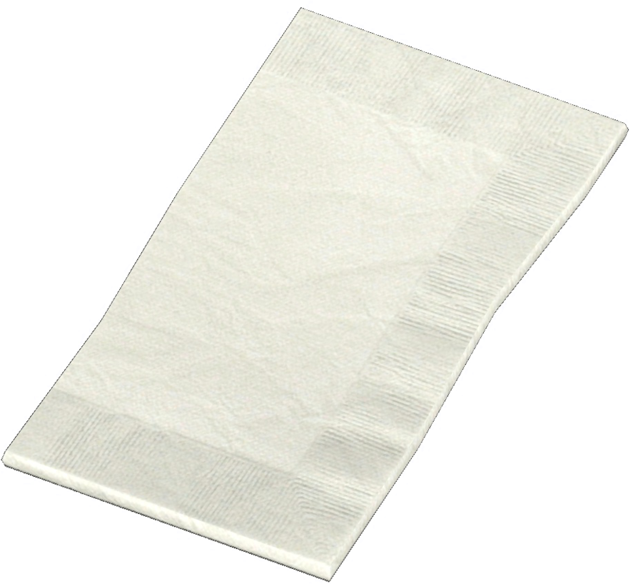 White Paper Napkinon Table PNG