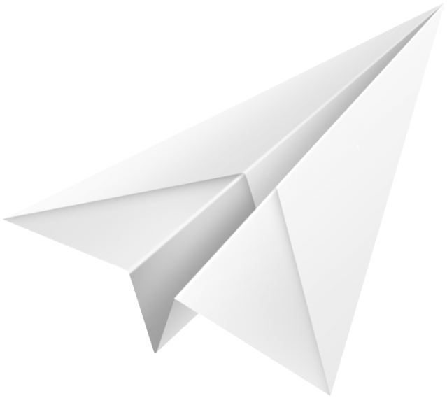 White Paper Plane Graphic PNG