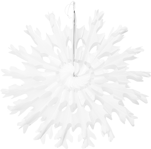 White Paper Snowflake Decoration PNG