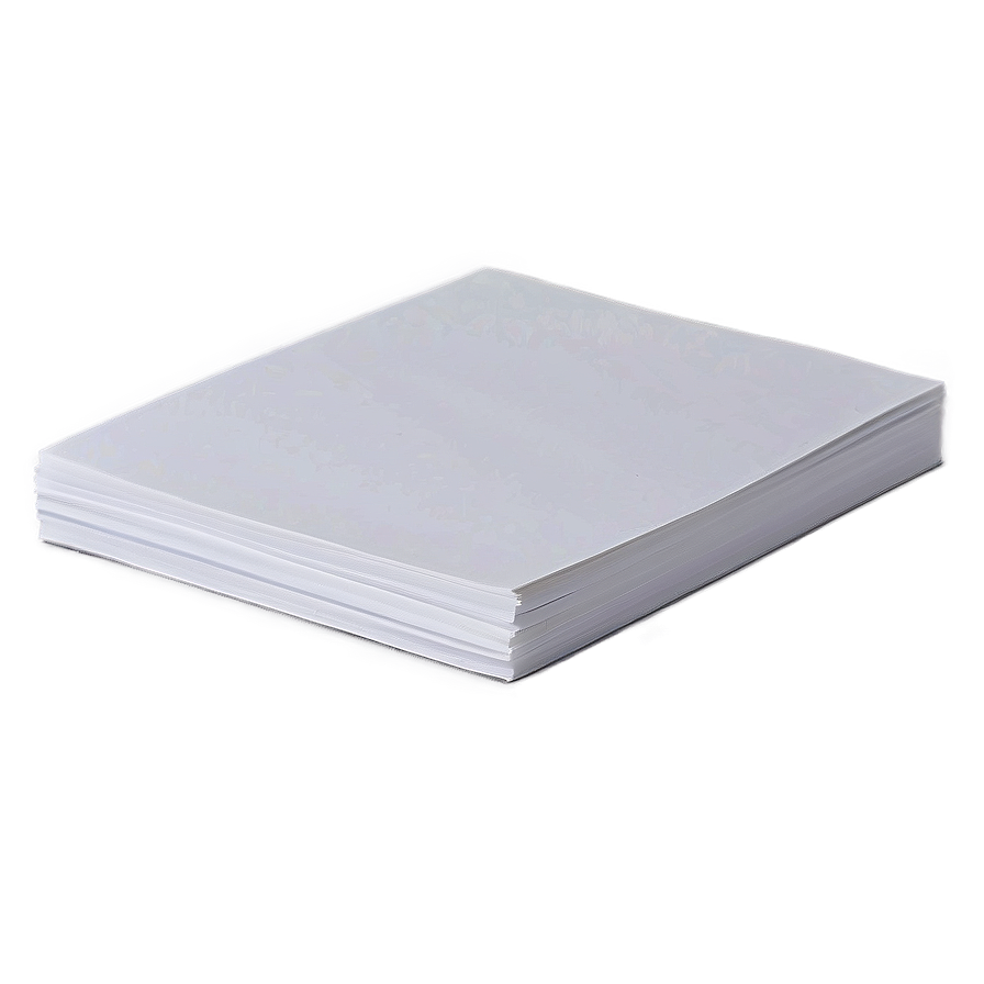 White Paper Stack Png 06132024 PNG