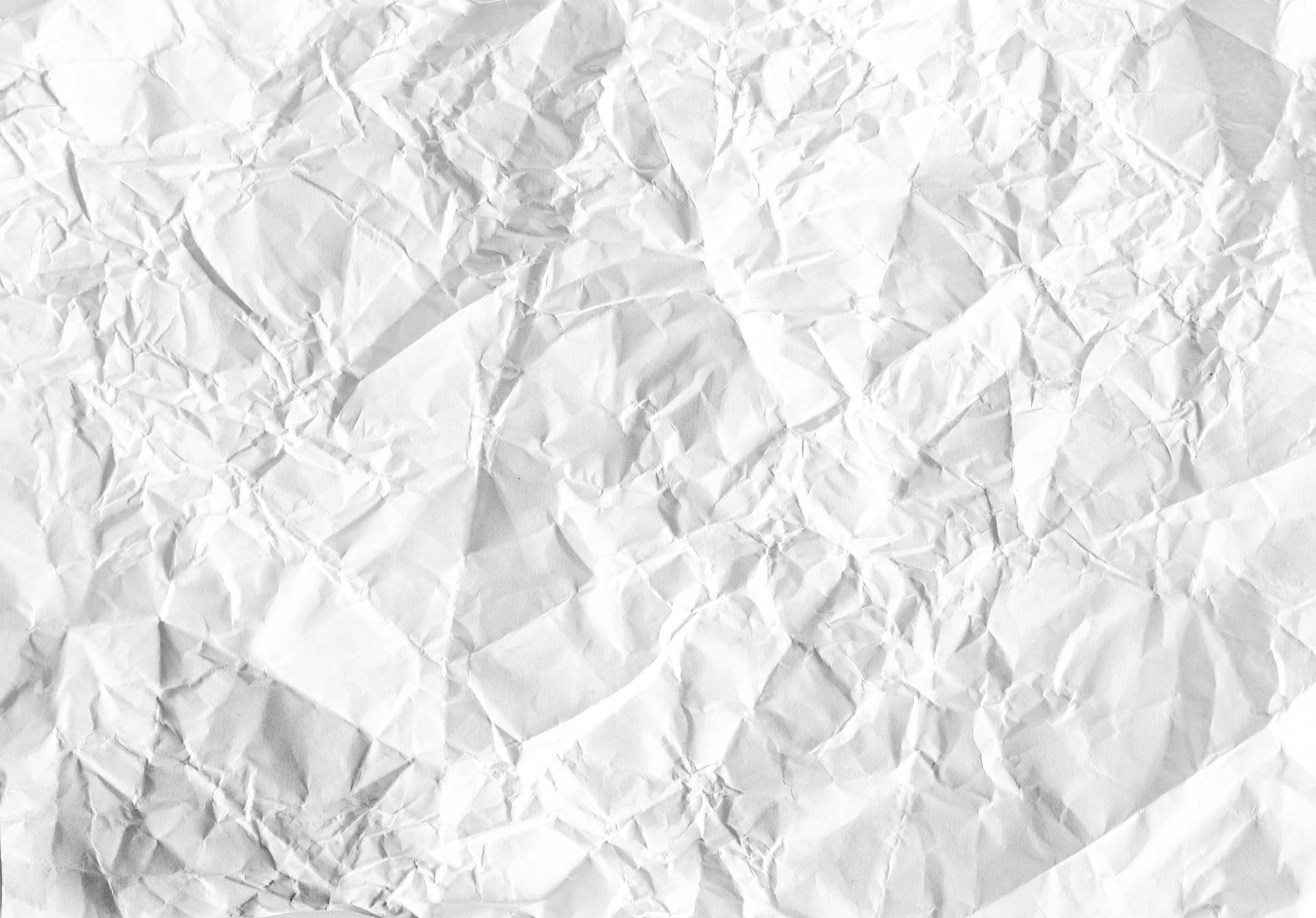 White Paper With Extremely Crumpled Texture Wallpaper