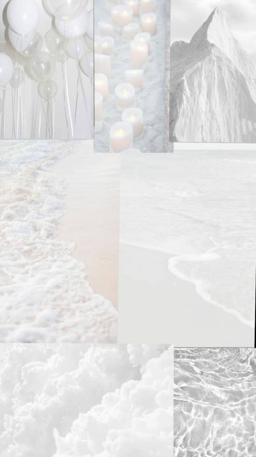 Viser en smuk, pastel-farvet rum med et hvidt aksent Wallpaper