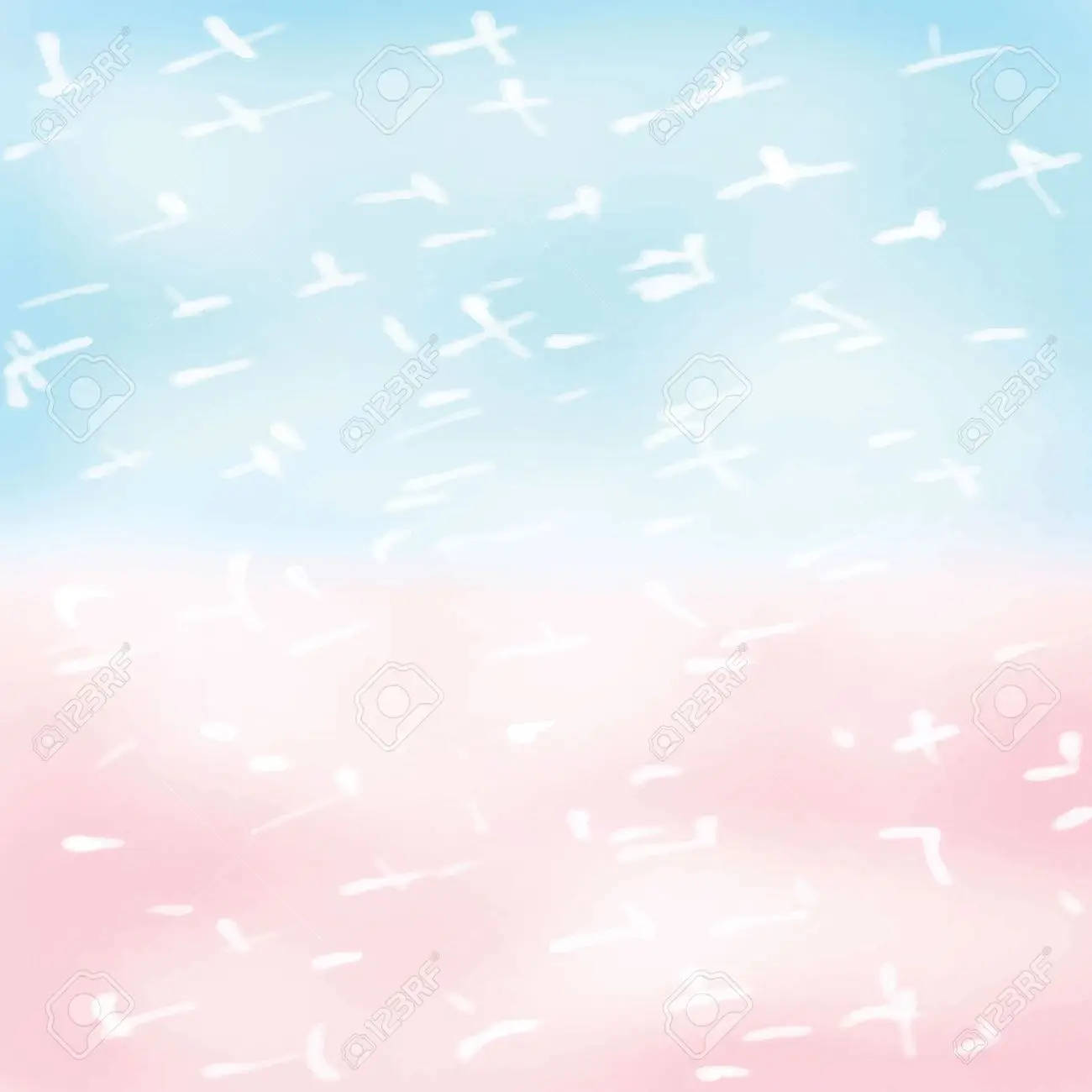 En blå og pink baggrund med hvide og blå skyer Wallpaper