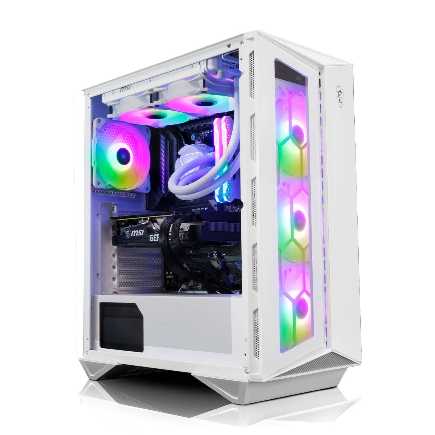White Mid Tower Pc Case Wallpaper